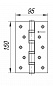 Петля универсальная FUARO 4BB 150x95x3 PB (латунь)
